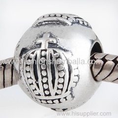 European Style Sterling Silver Crown Beads