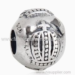 European Style Sterling Silver Crown Beads