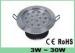 18 Watt Pure White LED Recessed Ceiling Lights High Power Epistar LED CHips AC 100V - 240V 50-60Hz
