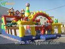 Outdoor Cartoon Inflatable Bounce World With Fun City For Child Jumping Castles