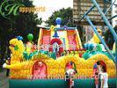 Kids Giant Dragon Inflatable Fun City With Bounce Slide CE / UL Blower