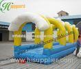 Rent Blue And Yellow Outdoor Inflatable Water Slip And Slide Commercial Grade 0.9mm