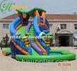 Kids Curved Outdoor Inflatable Water Slide For Pool With Fire Retardant