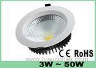 High Power Led Downlight Dimmable 30W COB Cool White 6500K 8 Inch Down Lights AC 85V - 265V 50 / 60H