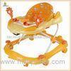 Orange Fashion Rolling Baby Push Walker With Musical And Lovely Toys