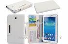 7 Card Holder Tablet PC Leather Case Wallet For Samsung Galaxy Tab 3 , White