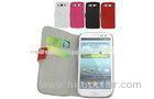 Anti-Scratch Flip Samsung Phone Leather Cases for Samsung Galaxy S 3 S3 S III Siii i9300