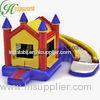 Colouful Inflatable 4 In 1 Combo Bounce House Wth Curved Water Slide