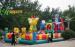 Outdoor Water Proof Inflatable Fun City Jumper / Backyard Bounce Fun City With Slide