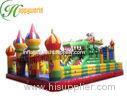 0.55mm PVC Tarpaulin Happy Island Inflatable Fun City Jumper With Playground For Kids