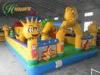 Fire Retardant Big Amusement Park Inflatable Fun City , Outdoor Bounce House