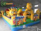 Fire Retardant Big Amusement Park Inflatable Fun City , Outdoor Bounce House