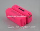 2600mAh USB Portable Power Bank With LED Light , Red / Pink / Green