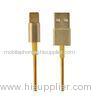 Gold 30 Pin Micro USB Data Cable Flat Mains Charge Cables For Ipad Mini , Iphone5