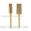 Gold 30 Pin Micro USB Data Cable Flat Mains Charge Cables For Ipad Mini , Iphone5