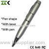 Personalized Laser Pointer Pen Shape USB Storage Drive 16MB , Silver / Black