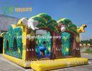 Kids Green Jungle Party Inflatable Fun City Jumper , Outdoor Fun Inflatables 10 x 6 x 4 m