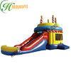 Birthday Cake Combo Outdoor Inflatable Water Slide , Jumping Castles Water Slides