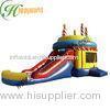 Birthday Cake Combo Outdoor Inflatable Water Slide , Jumping Castles Water Slides