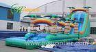 Huge Double & Triple Stitches Outdoor Inflatable Long Water Slide With Bouncy Pool