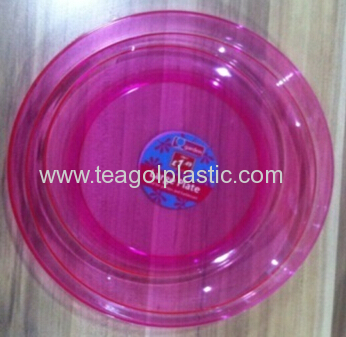 Large plate 10 inch round 25cm PS plastic