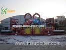 Hugu Car Inflatable Double Lane Slide / Kids And Adult Bounce Houses With Slides