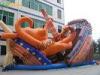 Giant Octopus PVC Commercial Inflatable Slide With Double Lane