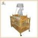 Nature Wooden Baby Boy Crib Bedding Sets / Small Automatic Swing Cot