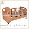 Automatic Swing Wooden Baby Cribs Mobile , Portable Wooden Crib Bed