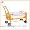 Small Folding Wooden Baby Convertible Crib With Wheels 3 In 1 OEM ODM