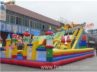 Commercial 0.55mm 1000D PVC Tarpaulin Large Inflatable Amusement Park for Kids Playing