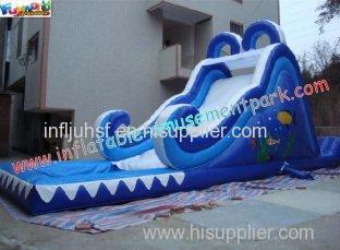 Residential, Commercial grade 0.55mm PVC tarpaulin Outdoor Inflatable Water Slides