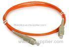 SC UPC Orange Aqua Fiber Optic Patch Cord Test , LAN Patch Cord