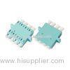 LC OM3 Quad optical fiber adapter for Optic LAN , Blue / Beige / Aqua