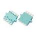 LC OM3 Quad optical fiber adapter for Optic LAN , Blue / Beige / Aqua