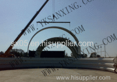 Arch span roof building machine