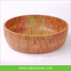 Round Salad Bamboo Bowl with Carbonized Color