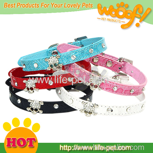 Leather pet dog collar