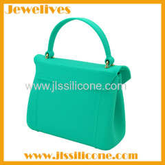 Lock style silicone shoulder and hand bag