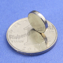 Strong Thin Neodymium Magnet D12 x 2mm N45 Magnet Plate with NiCuNi coating