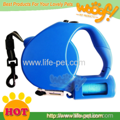 retractable dog leash with waste bag dispenser