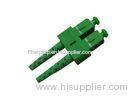 Duplex Fiber Optic Connector , Green SC APC Fiber Connector for Test