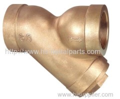 Investment casting strainer valve