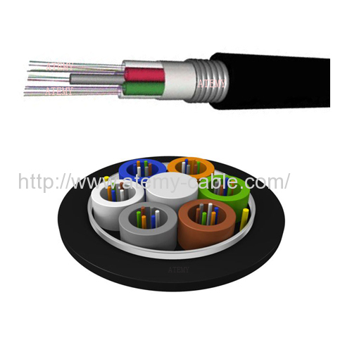 GYTA Standard loose tube type outdoor optical fiber cable.