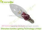 AC 230v Red Point Shaped 3 W Dimmable Led Candle Bulbs Good Heat Dispersion