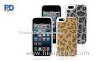 iPhone 5C TPU + Leather Leopard Pattern Phone Case Skidproof