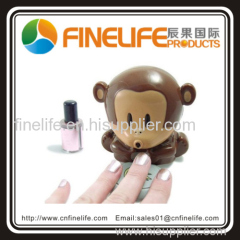 Small Chocolate Monkey Nail Dryer For Manicure