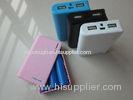 Green , Silver Compact Rechargeable Power Bank 6600mAh With LED Torch