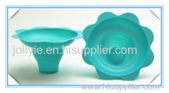 glossy blue color shave ice cup