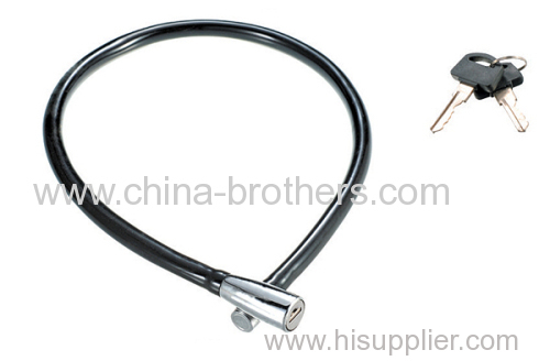 Chrome-Plating Head Bicycle Wire Lock